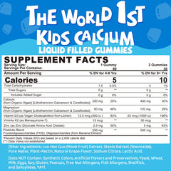 LILICARE calcium kids bottle-side view for kid-friendly daily supplement.