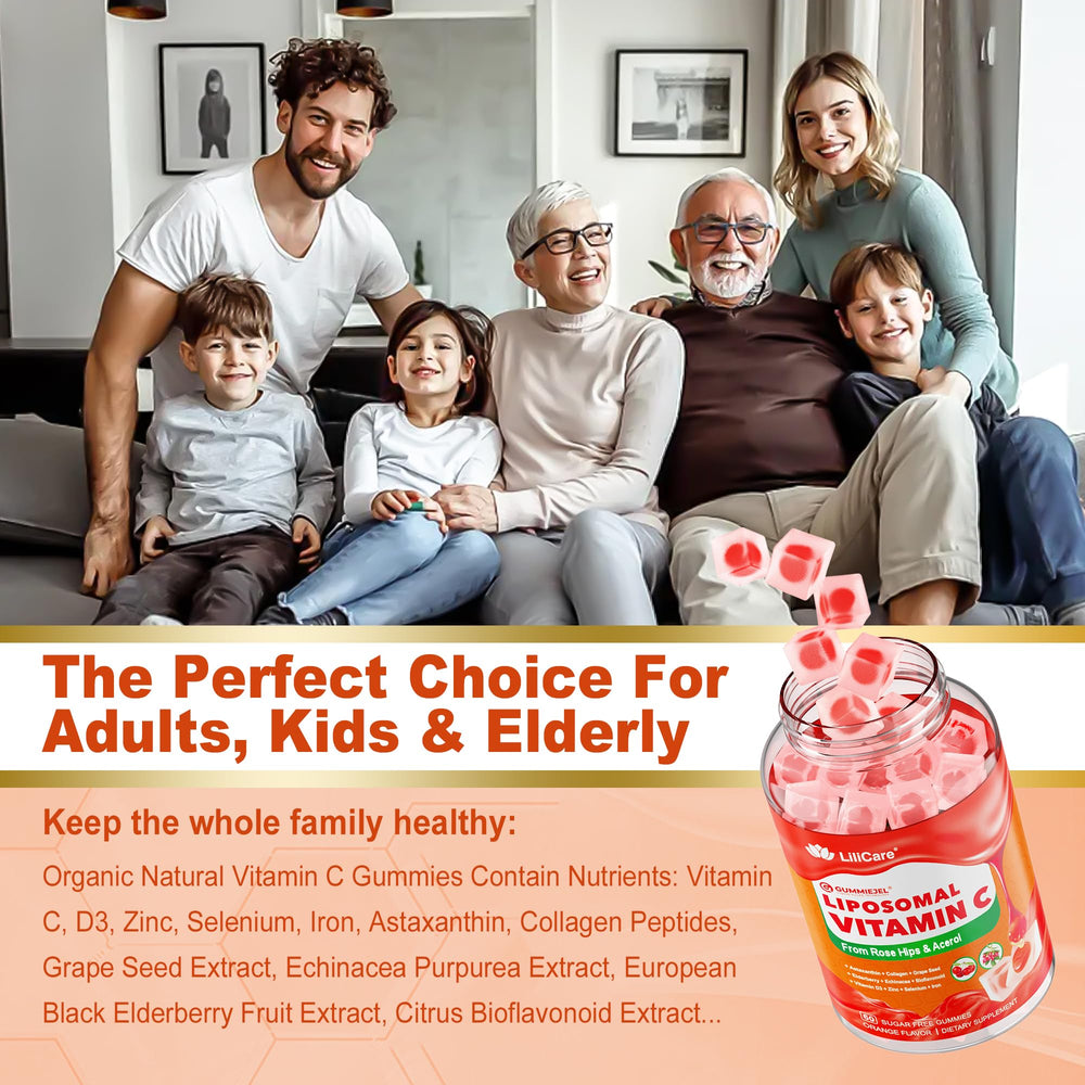 LILICARE family-friendly gummies suitable for adults and kids 9+.
