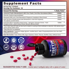 LILICARE Fisetin softgels bottle scene for convenient daily aging support
