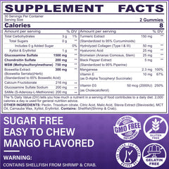 LILICARE gummies mango serving on a white surface for daily joint support