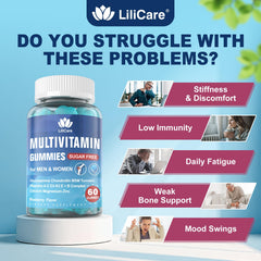 LILICARE ingredients panel highlights vitamins and minerals for balanced nutrition.