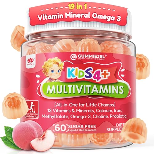 LILICARE Kids Multivitamin Gummies peach flavor pack showcases kid-friendly nutrition.