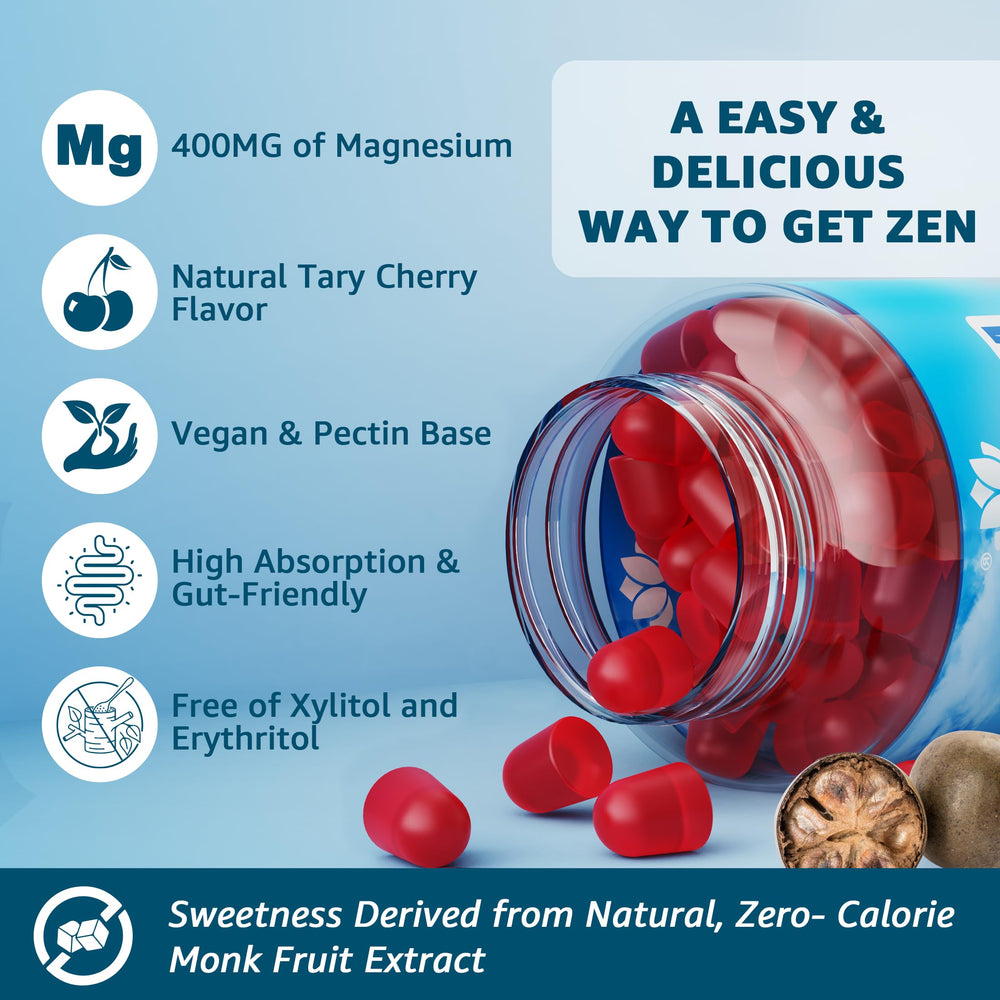LILICARE magnesium complex gummies are vegan and sugar-free with monk fruit sweetener.