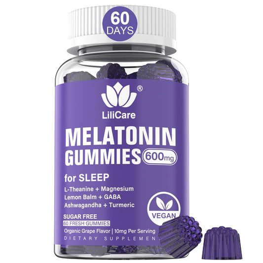 LILICARE Melatonin Gummies 60ct bottle for a calming nighttime routine.
