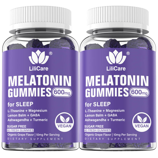 LILICARE Melatonin gummies bottle showing convenient nightly support.