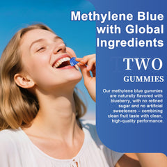 LILICARE Methylene Blue Gummies package back panel with ingredients
