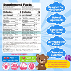 Close-up of bear-shaped gummies highlights kid-friendly design and texture