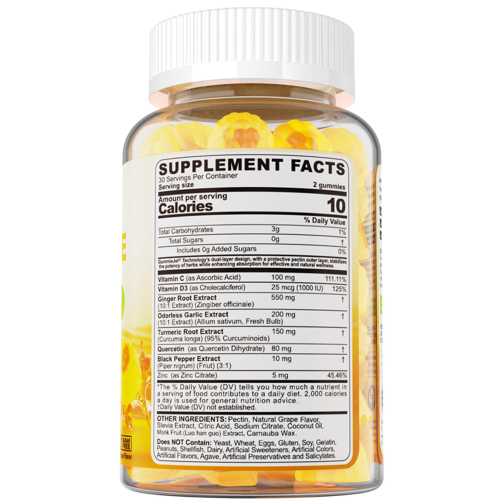 Vegan, gluten-free gummies suitable for allergy-conscious lifestyles.