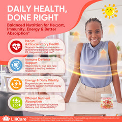 LILICARE vitamin C and zinc for immune support shown on label