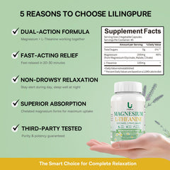 LilingPure Magnesium Complex nightstand scene for better sleep routine.