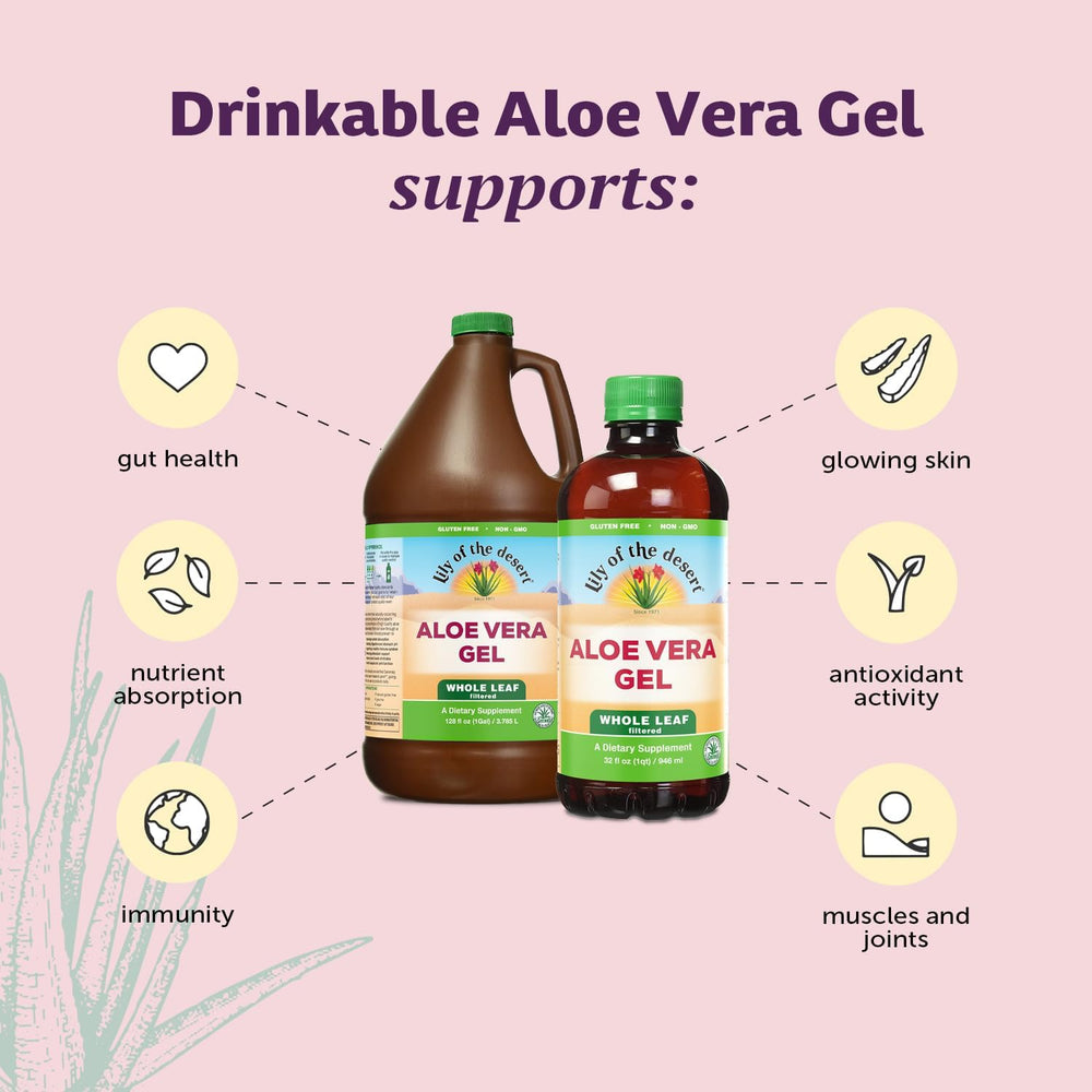 Aloesorb label close-up on Lily Of The Desert Aloe Gel