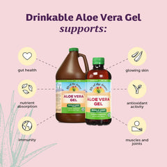 Aloesorb label close-up on Lily Of The Desert Aloe Gel