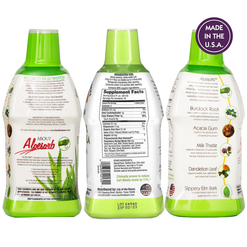 Lily Of The Desert Detox Formula bottle helps support gentle cleansing when used as part of daily routine.