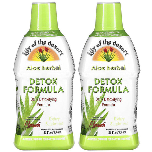 Lily of the Desert Detox Formula 32 oz bottle for daily wellness routine