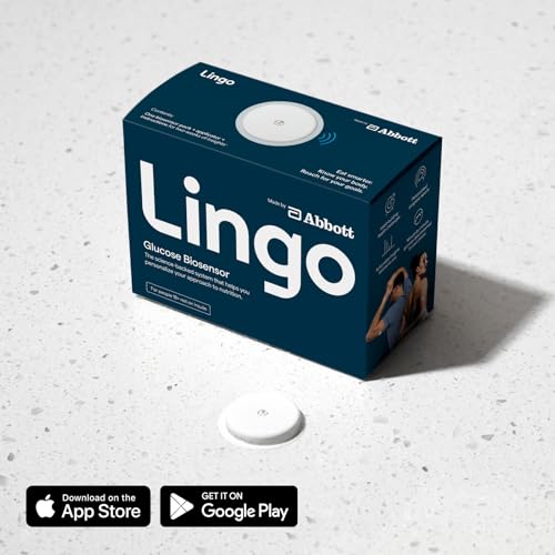 Lingo app dashboard showing real-time glucose trends and meal impact.
