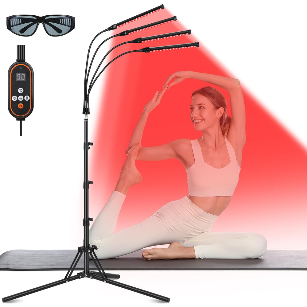 Linidcoud four-head red light lamp front view for comprehensive body treatment