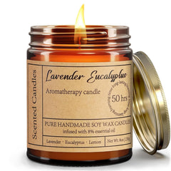 Liofeve Lavender Eucalyptus candles offer up to 50 hours burn time