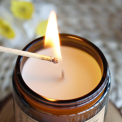 Liofeve Lavender Eucalyptus candle jar close-up highlights premium soy wax