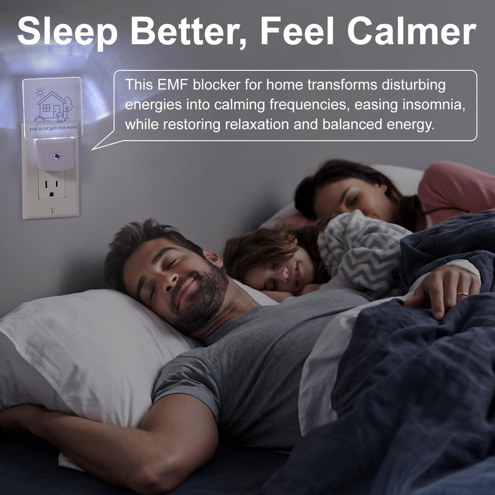 Liovsiso EMF Blocker glows softly as a night light