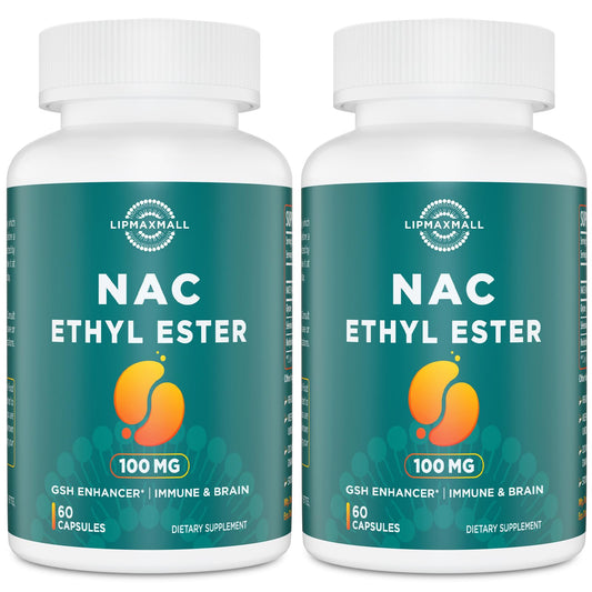 Lipmaxmall NACET 100mg bottle demonstrates compact daily capsule packaging for convenience