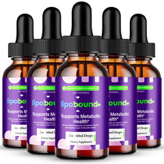 Lipobound Drops bottle-front view for easy daily dosing during workouts.