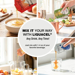 LiquaCel 100 count case box for stocking nutrition packets.
