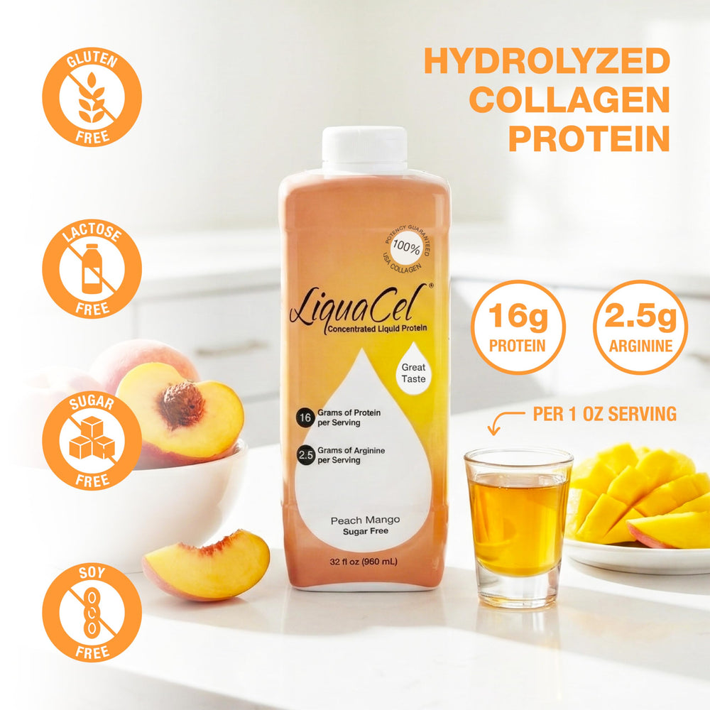 LiquaCel bottle mixed with water to create a protein drink.