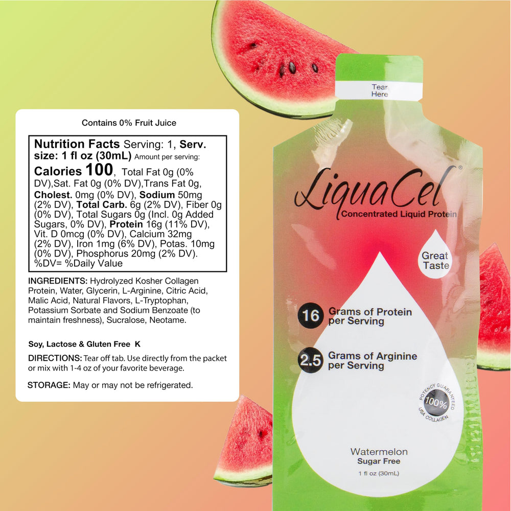 LiquaCel hydrolyzed collagen profile with amino acids for daily support