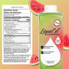 LiquaCel Watermelon 1oz serving pour demonstrates convenient ready-to-drink option.