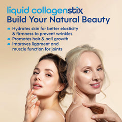 Liquid Collagen Stix on-the-go packaging for convenient daily use