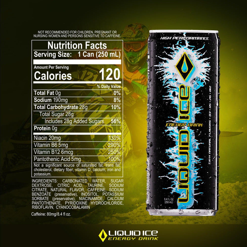 Liquid Ice Supreme Classic can label close-up, bold flavor and USA-made quality
