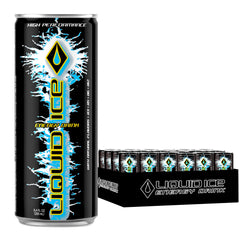 Liquid Ice Supreme Classic energy can, front view for quick energy boost