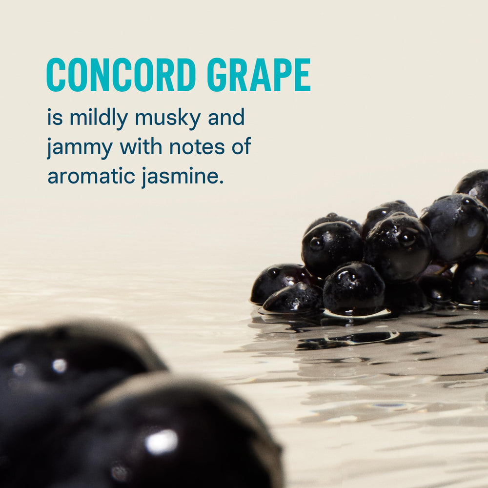 Liquid I.V. Concord Grape packet dissolving in water to create hydration