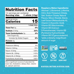 Liquid I.V. Hydration Multiplier Sugar-Free Raspberry Melon single pack for on-the-go hydration