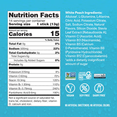 Liquid I.V. Hydration Multiplier Sugar-Free White Peach stick for quick mixing