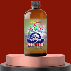 LiquidBlenz Adaptogen blend bottle on kitchen counter suggesting daily routine.