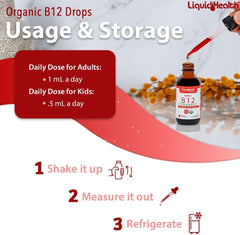 LIQUIDHEALTH B12 tart cherry juice flavor in formula.