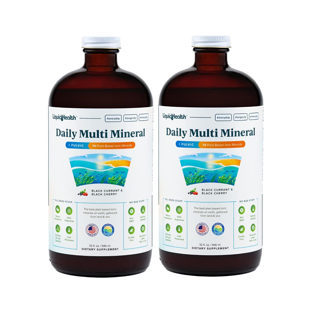 LIQUIDHEALTH Daily Multi Mineral bottle image highlighting plant-based minerals for daily wellness.