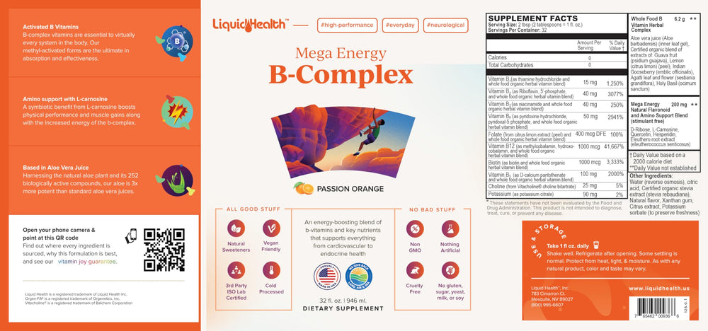 LIQUIDHEALTH Mega Energy added to smoothie for convenient energy