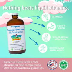LIQUIDHEALTH prenatal measuring spoon with daily dose in use.
