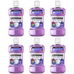 Listerine Total Care Kids Berry Splash bottle for kid-friendly cavity protection.
