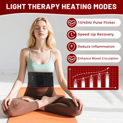 LITDUCK belt worn on waist demonstrates targeted relief at home.