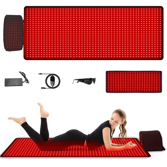 LITECARE red light therapy mat front view for full-body relaxation.