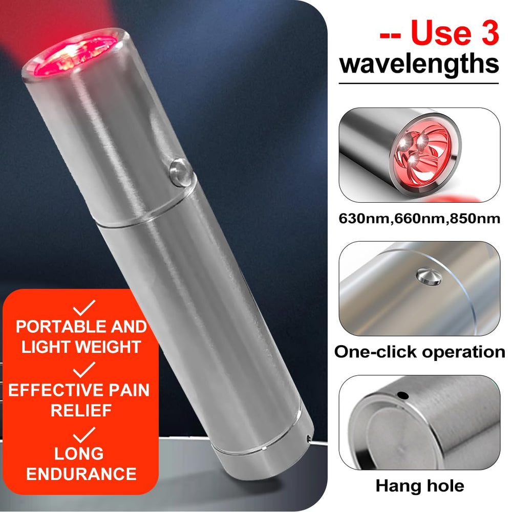 LITECARE red-light wand on joints offers potential comfort during activity