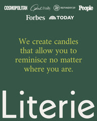 Literie candle cast warm glow enhances evening relaxation vibes.