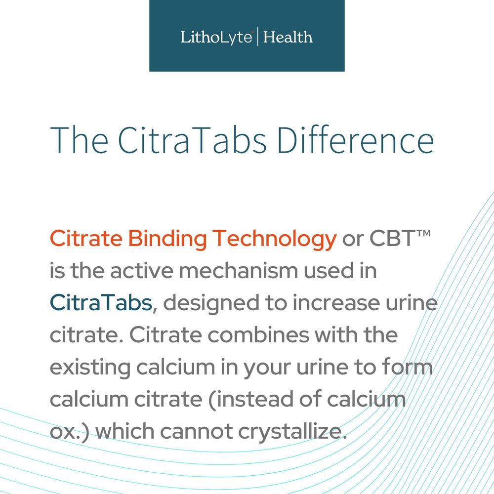 Packaging with safety seal for LithoLyte CitraTabs.