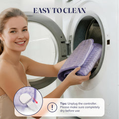 Litlisfly heating pad demonstrates moist heat compatibility with plush fabric.