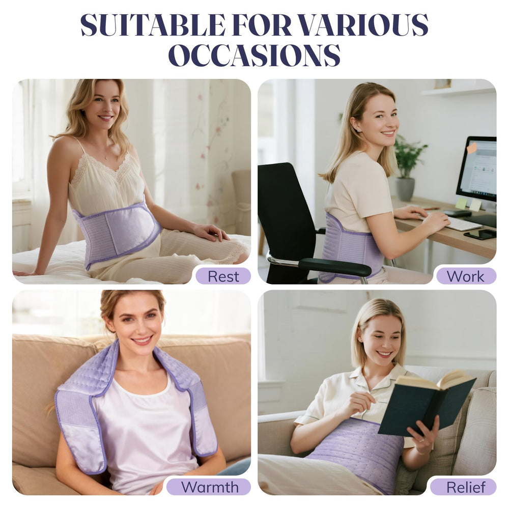 Litlisfly heating pad in an office setup provides portable warmth.