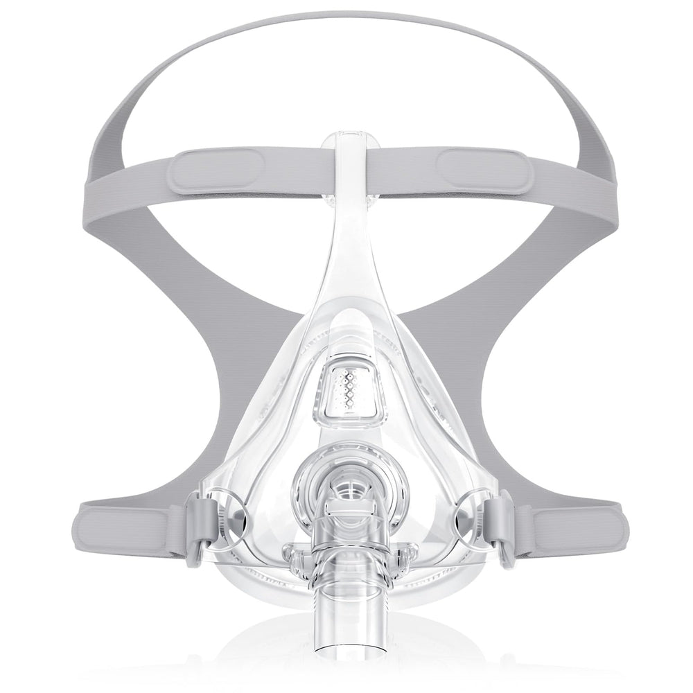 Litstone TMS Comfort Series full-face CPAP mask on face with secure fit for side sleepers
