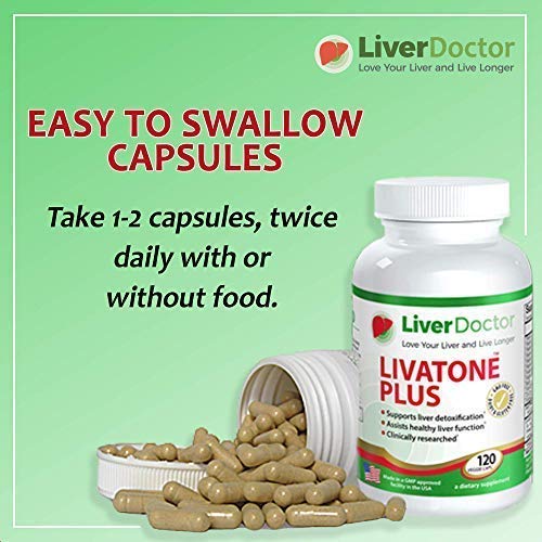 Ingredient overview shows vitamins and antioxidants in Livatone Plus.